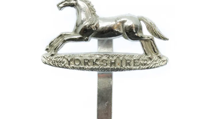 Cap badge, Prince of Wales’s Own Regiment of Yorkshire, c1980