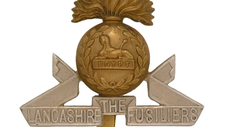 Other ranks’ cap badge, The Lancashire Fusiliers, c1900