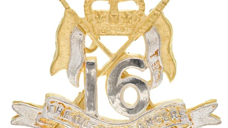 Officers' cap badge, 16th/5th The Queen’s Royal Lancers, c1980