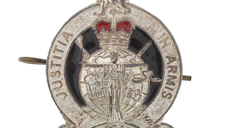 Cap badge, Army Legal Corps, c1985