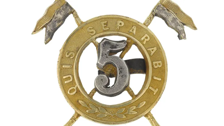 Cap badge, 5th (Royal Irish) Lancers, c1903