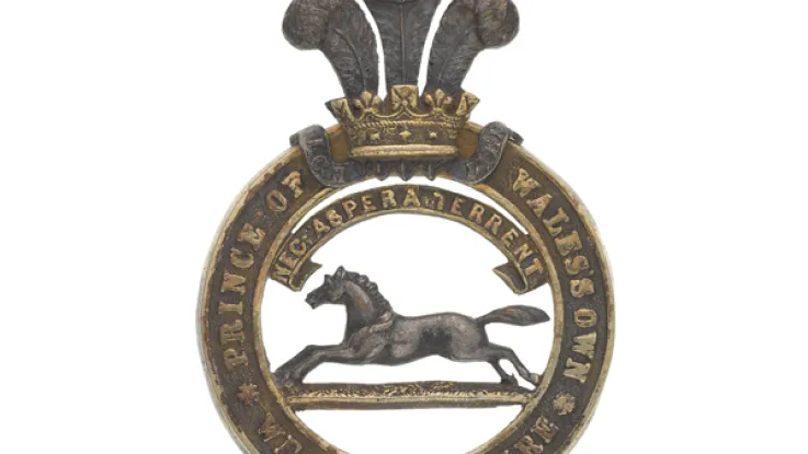 Glengarry badge, Prince of Wales's Own (West Yorkshire Regiment), c1881