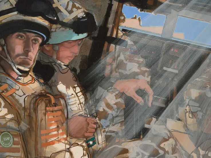 Detail from the painting 'Inside Mastiff 33A'