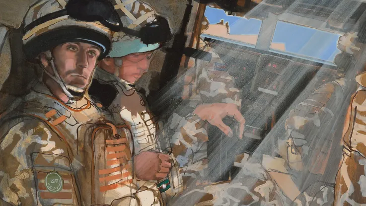 Detail from the painting 'Inside Mastiff 33A'