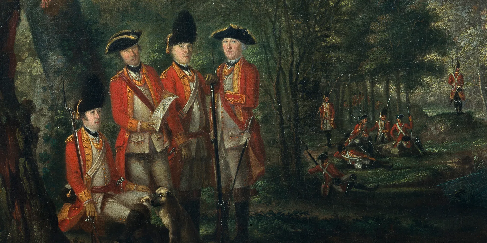 25th Regiment of Foot with their mascot in Menorca, 1771
