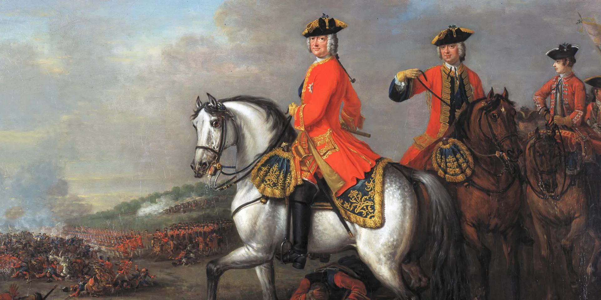King George II at the Battle of Dettingen, 1743