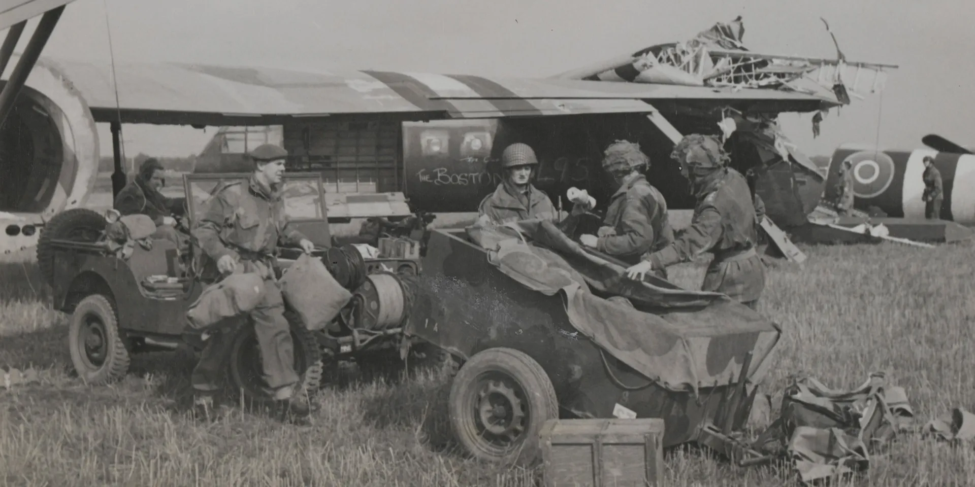 Men of 1st Airlanding Brigade disembark from their gliders at Arnhem, 17 September 1944