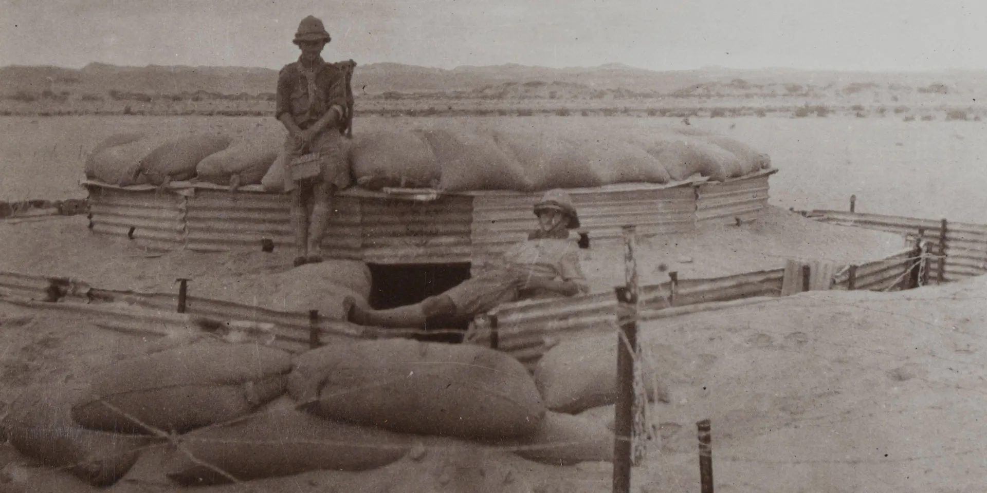 Sand block-house in the South-West African desert, 1915