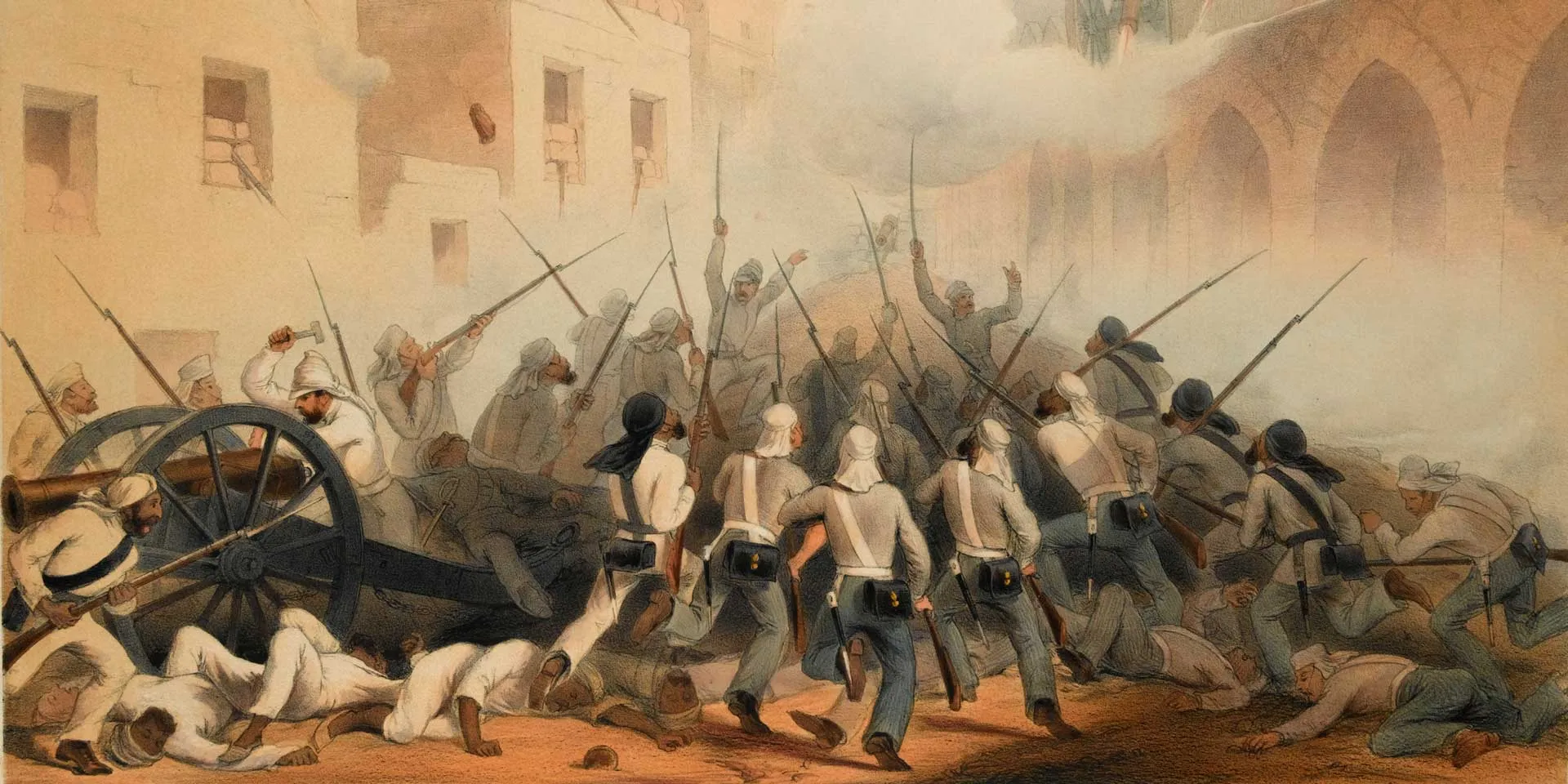 The Bengal Fusiliers at the storming of Delhi, 1857