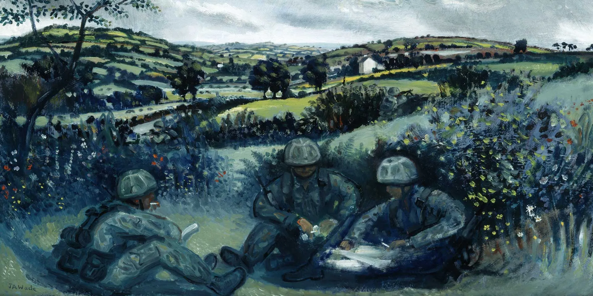 A Royal Highland Fusiliers patrol on the Irish border, 1988