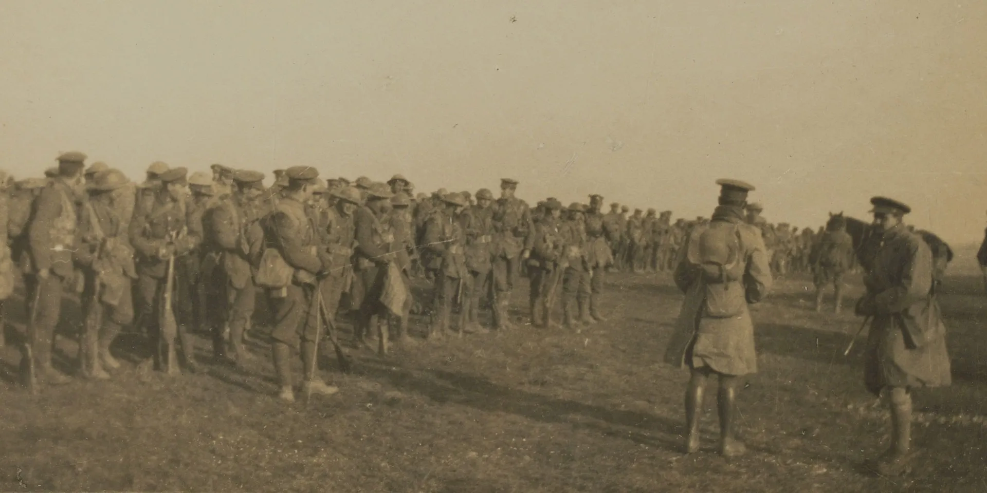 Soldiers of 4th Battalion The Worcestershire Regiment at Cambrai, 1917