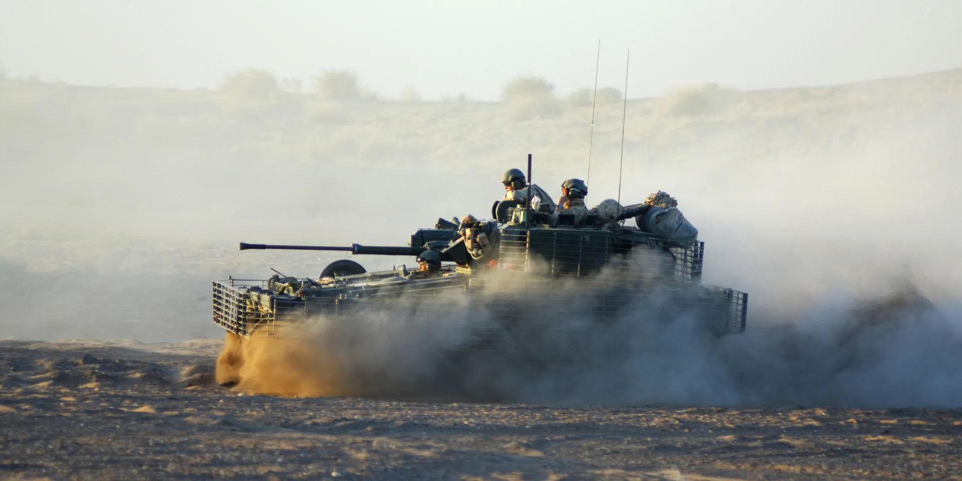 A Scimitar of The Queen's Dragoon Guards on patrol, Maysan Province, Iraq, 2006