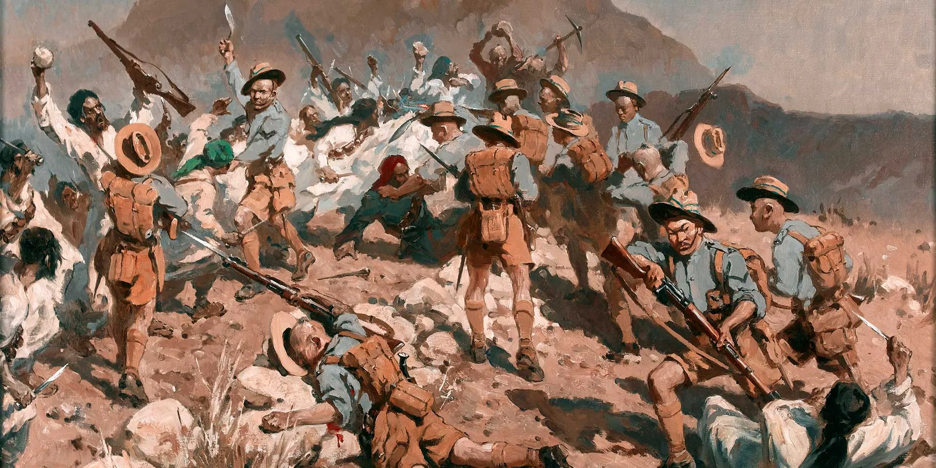 2nd Battalion 5th Gurkha Rifles at Ahnai Tangi, North-West Frontier, India, 14 January 1920