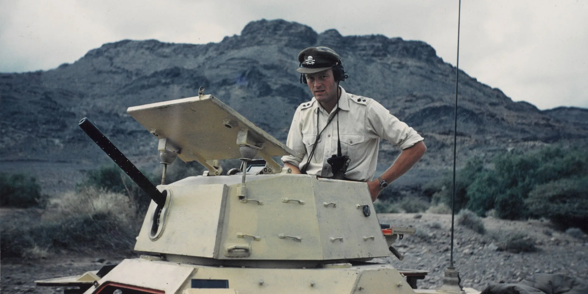 Lieutenant Antony Mallaby, 17th/21st Lancers, near Dahla on the Yemen frontier, 1962