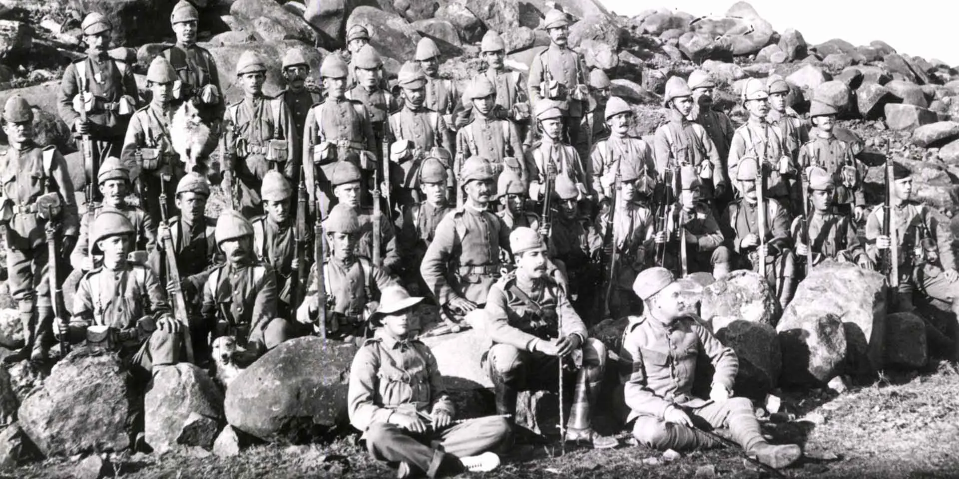 Soldiers of The Cameronians (Scottish Rifles) in South Africa, c1901 