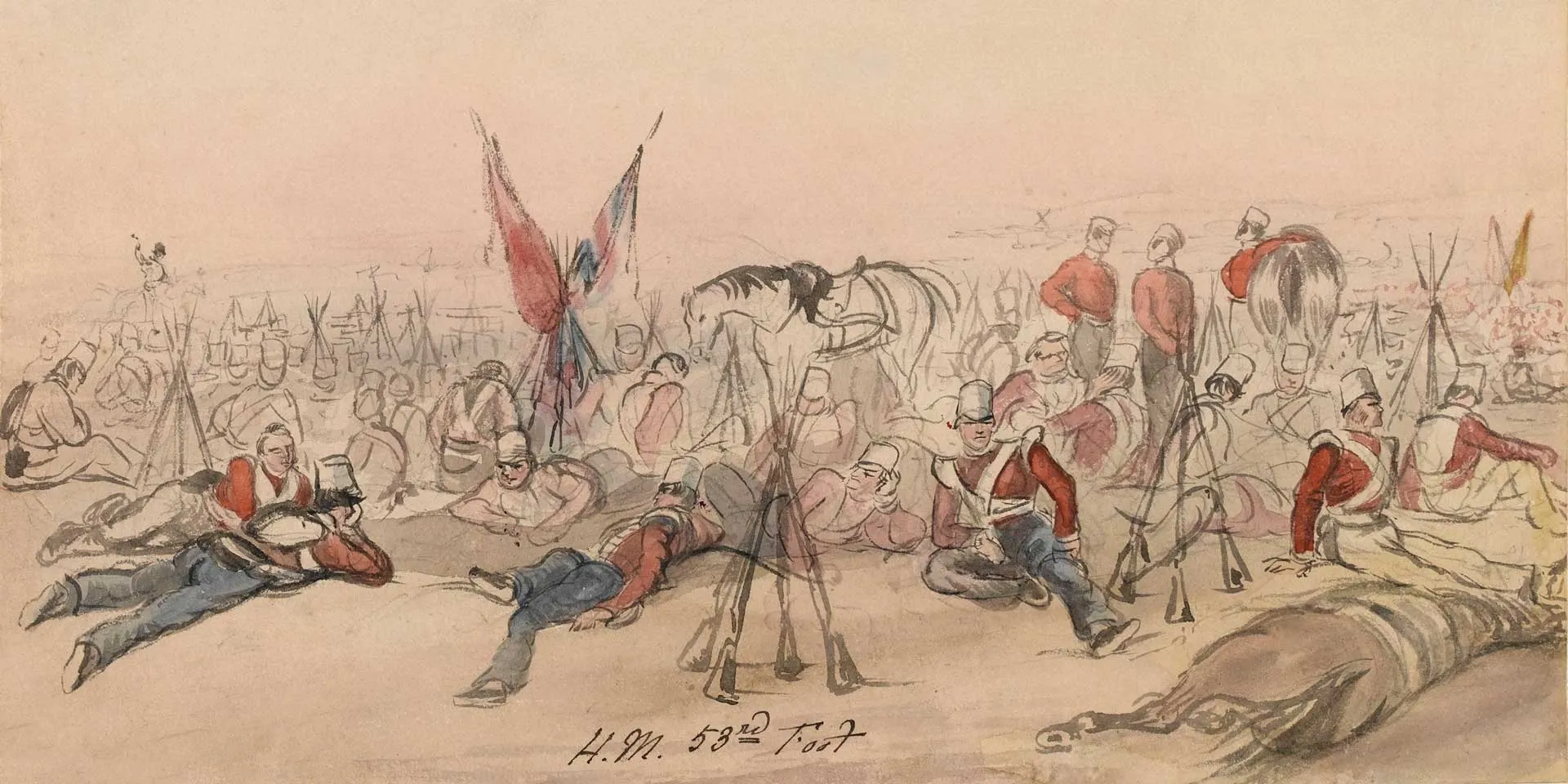 Members of the 53rd (Shropshire) Regiment of Foot, First Sikh War, c1846