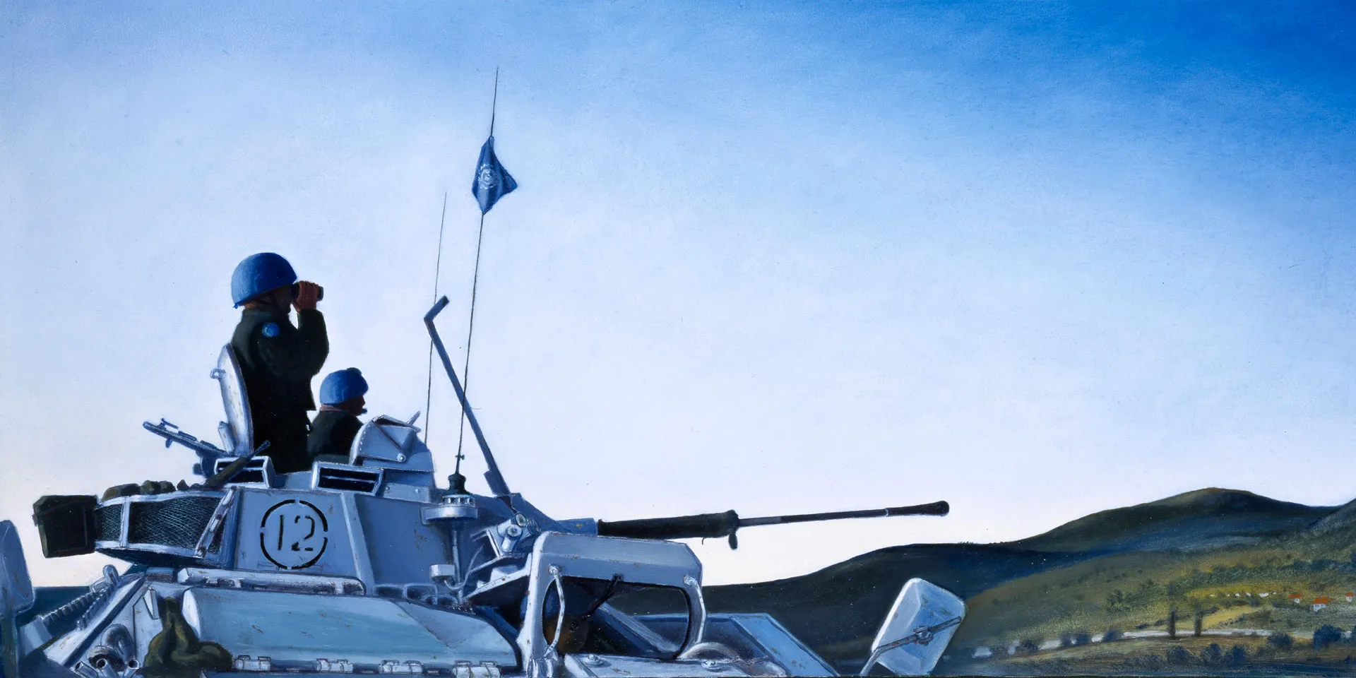 A Warrior Combat Vehicle of 2nd Battalion The Royal Anglian Regiment, Mount Igman, near Sarajevo, 1994