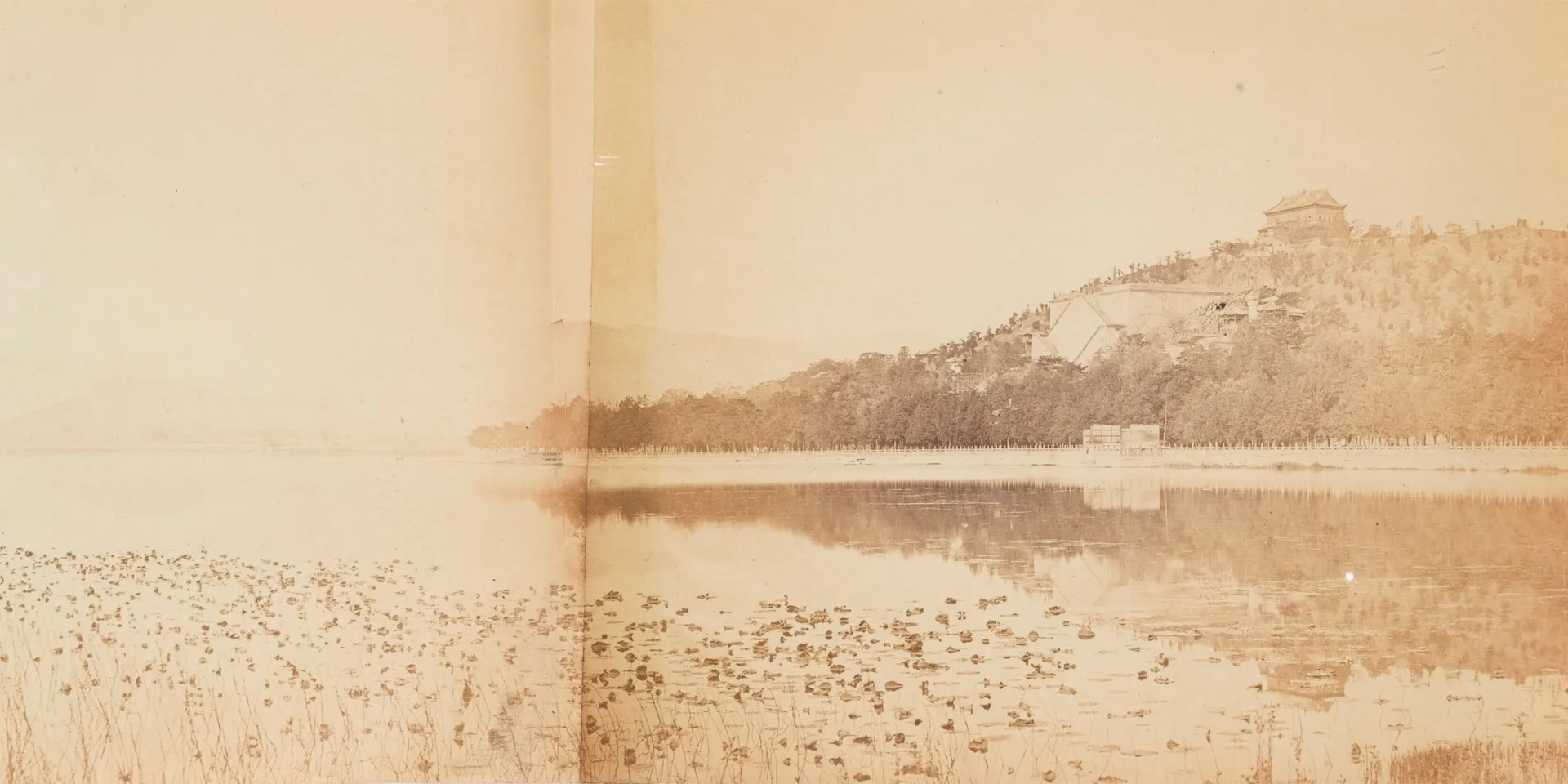 Landscape view of the Summer Palace, Peking, 1860