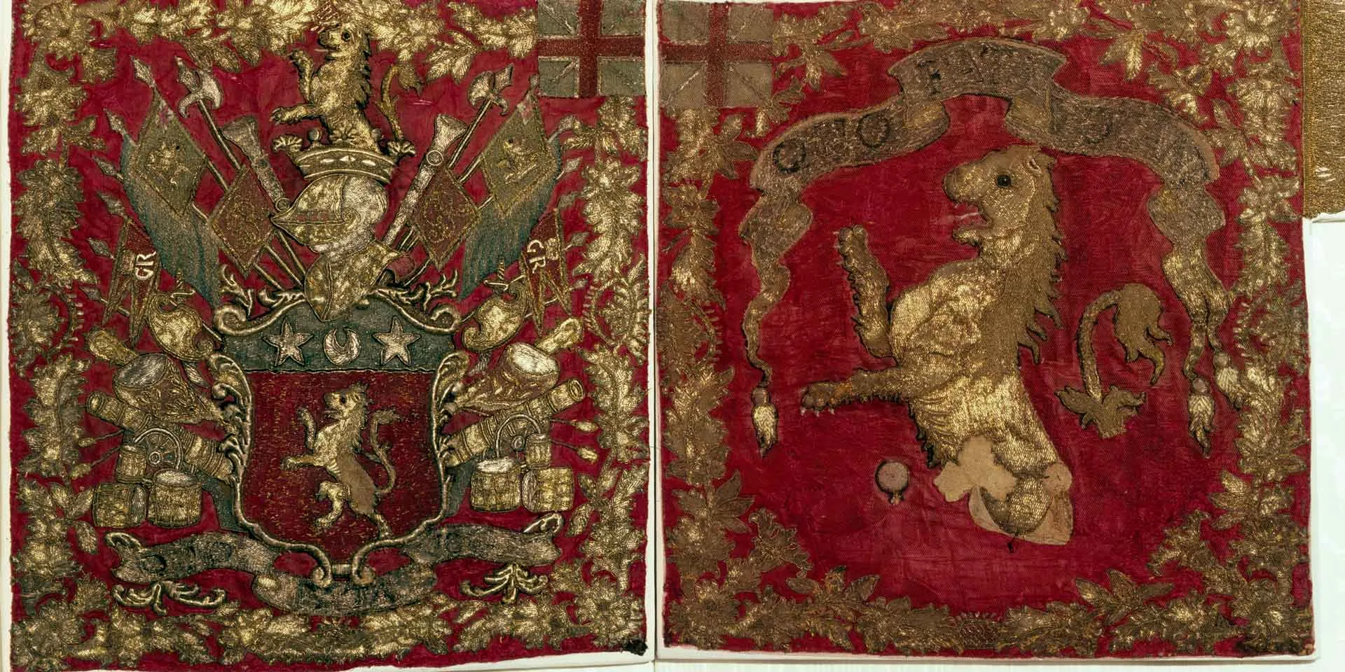 The standard of Ligonier’s Regiment of Horse saved by Cornet Richardson at Dettingen in 1743
