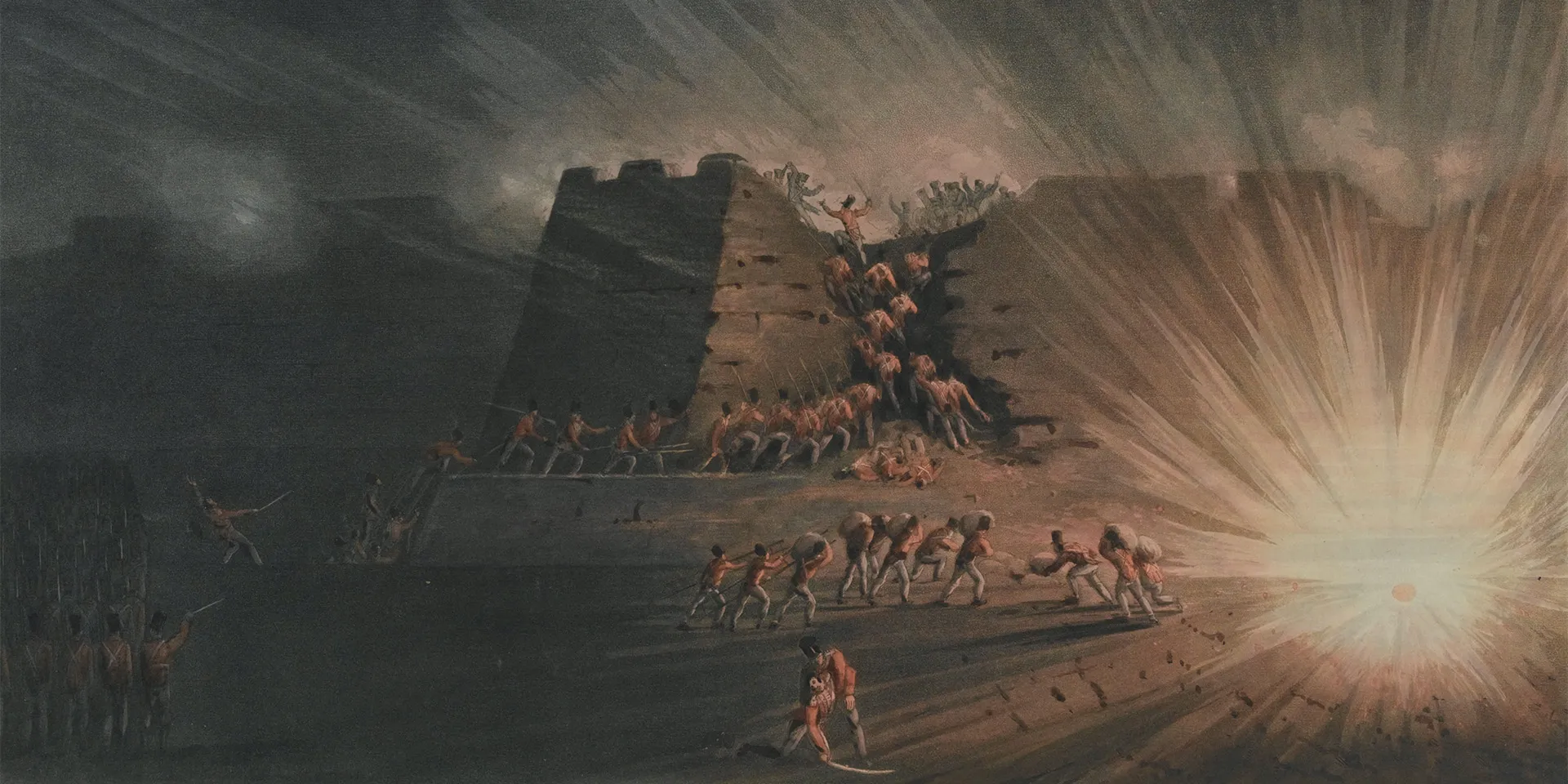 Storming of Ciudad Rodrigo by the Light Division on the night of the 19 January 1812