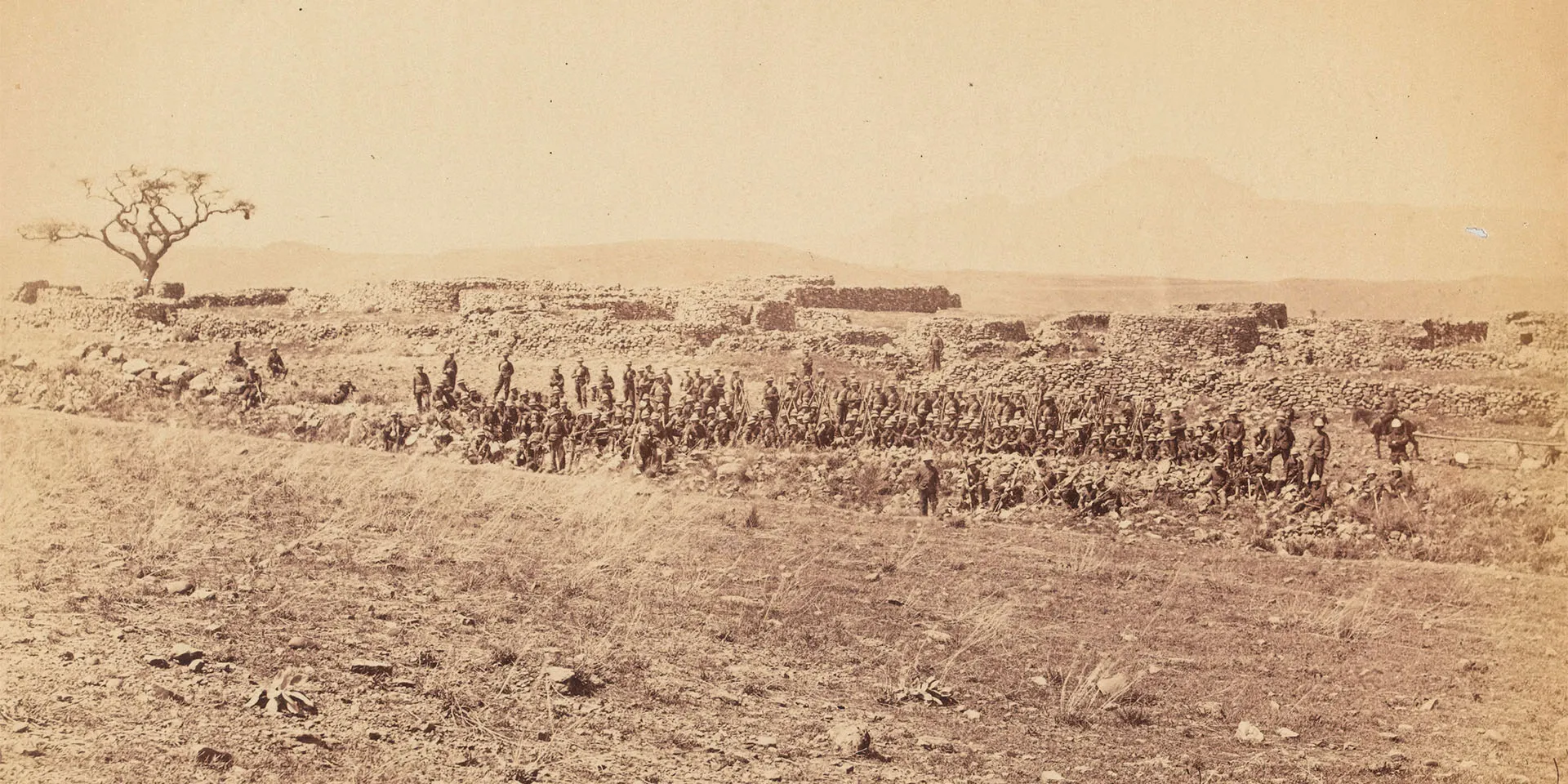 An informal group of the 4th (King’s Own Royal) Regiment of Foot, Abyssinia, 1868