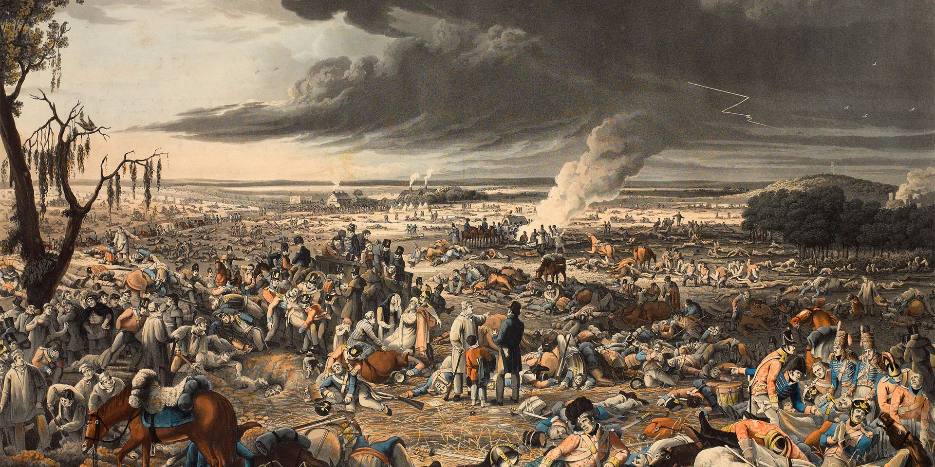 The Field of Waterloo, as it appeared the morning after the memorable battle, 1815