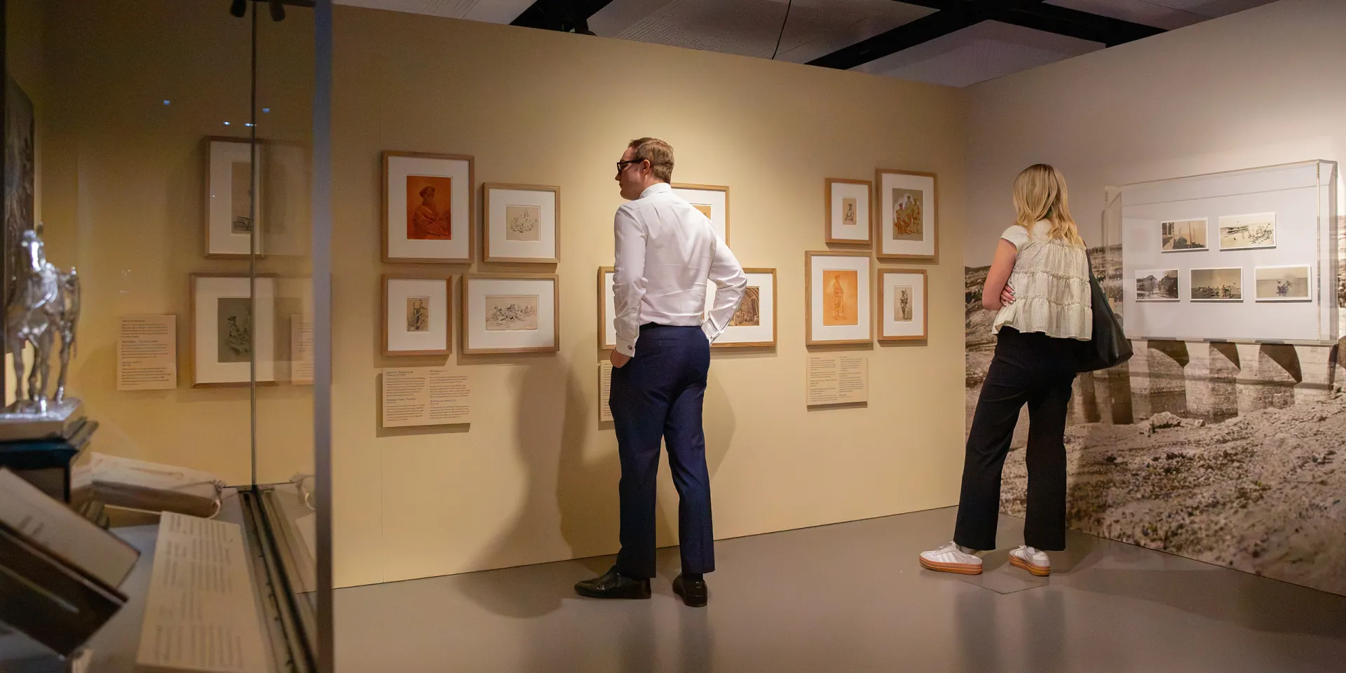 Visitors in the Sarrut exhibition