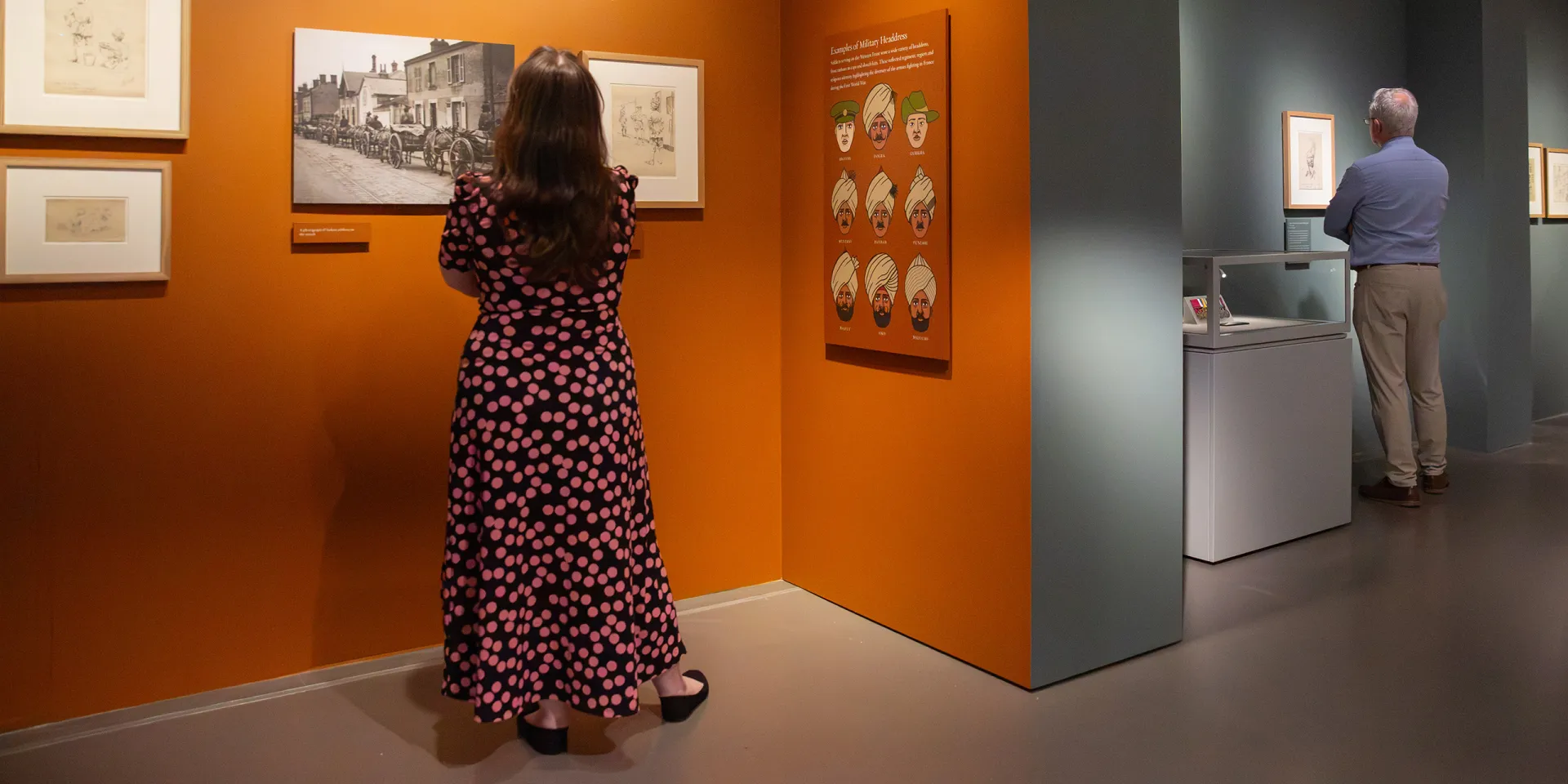 Visitors in the Sarrut exhibition