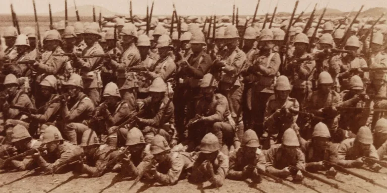 'Royal Munster Fusiliers - a bristling British Front-Boer War, South Africa', 1899 (c)