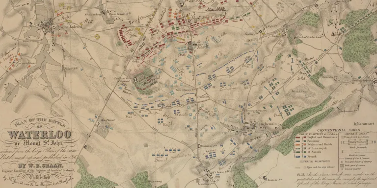 Plan of the Battle of Waterloo, 1816