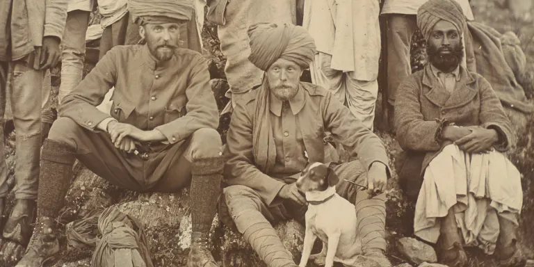 Biddy and Lieutenant Stanley Edwardes of the 2nd (Prince of Wales Own) Bombay Infantry, 1895