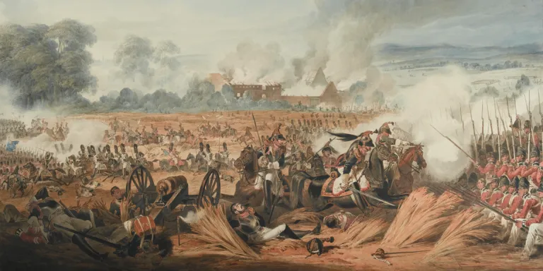 Attack on the British Squares by French Cavalry, Battle of Waterloo, 1815