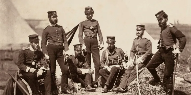 Officers of the 90th (Perthshire Volunteers) (Light Infantry) Regiment, photographed by Roger Fenton, 1855