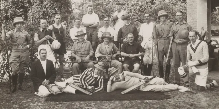 Officers of 1st Battalion The Loyal Regiment (North Lancashire), representing the range of sports played by the unit, 1936