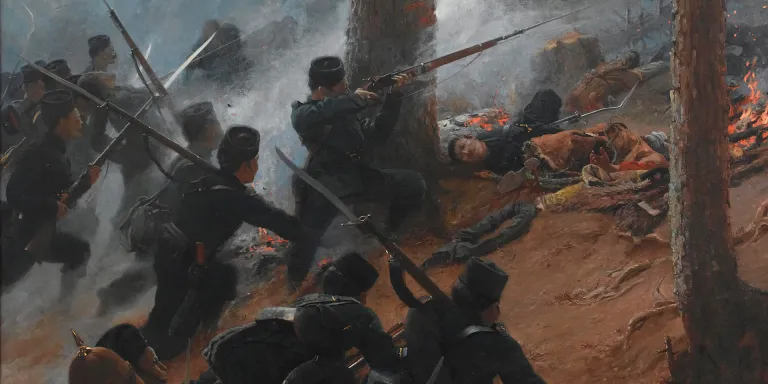 Attack on the Peiwar Kotal, Afghanistan, by 5th Gurkha Rifles, 1878