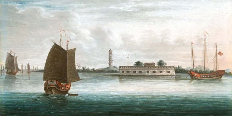 Shipping on the Canton (Pearl) River, 1840