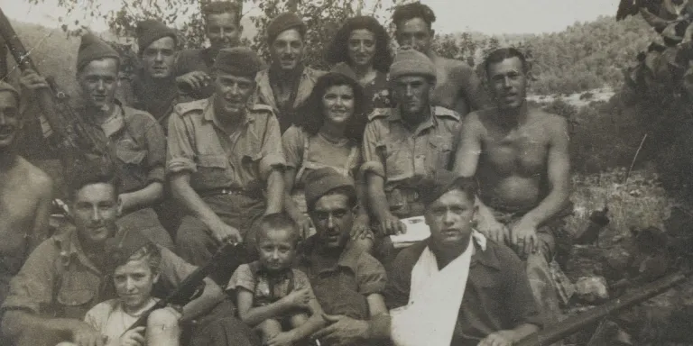 Yugoslav partisans with British commandos, Korcula, 1944
