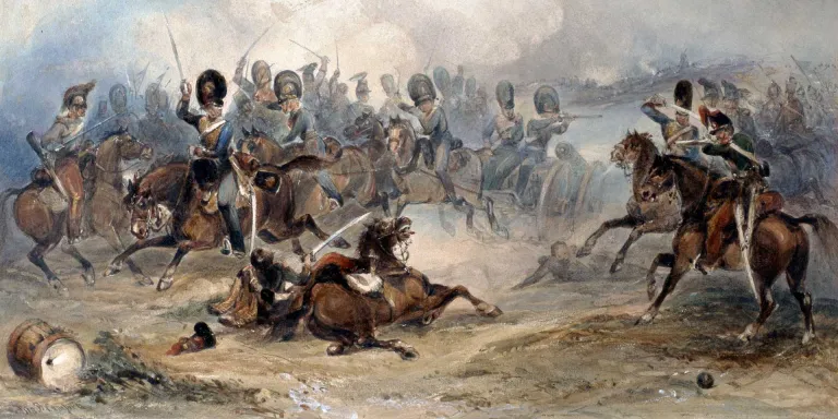 A Royal Horse Artillery troop at the Battle of Fuentes d'Onoro, 1811