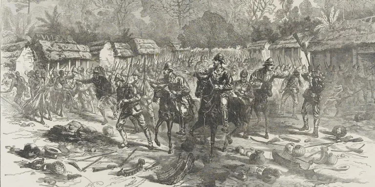 Major-General Sir Garnet Wolseley entering Kumasi, 1874