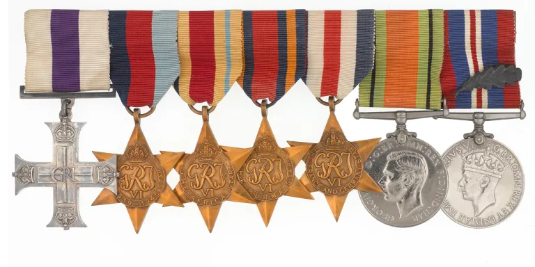 Military Cross group awarded to Lieutenant John Groom for covert reconnaissance of mines and obstacles during Operation Tarbrush, 16-17 May 1944