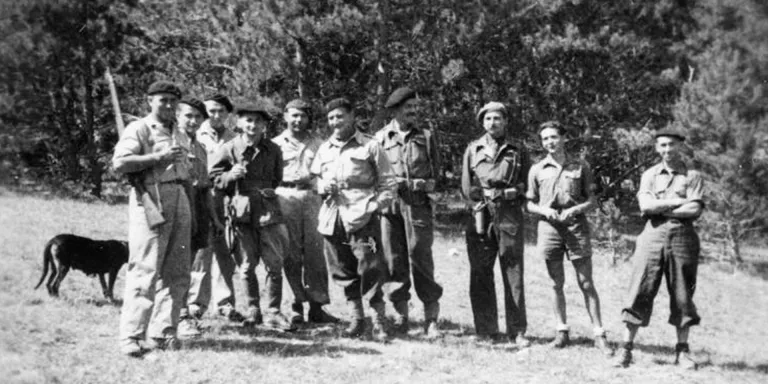 SOE agents with a Maquis group near Savournon, Hautes-Alpe, August 1944