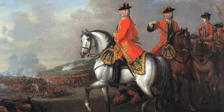 King George II at the Battle of Dettingen, 1743