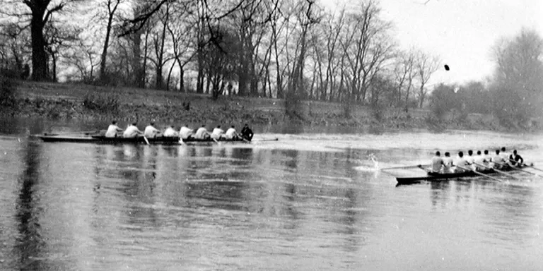 A boat race on the Thames, c1938 