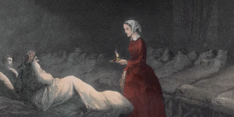 Miss Nightingale in the Hospital in Scutari, 1856