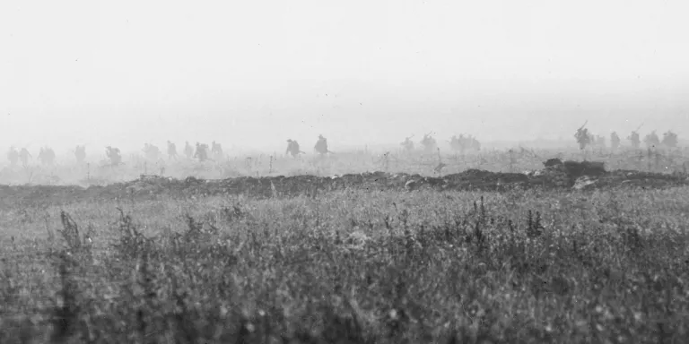 A battalion of the 103rd (Tyneside Irish) Brigade advance on La Boisselle, 1 July 1916