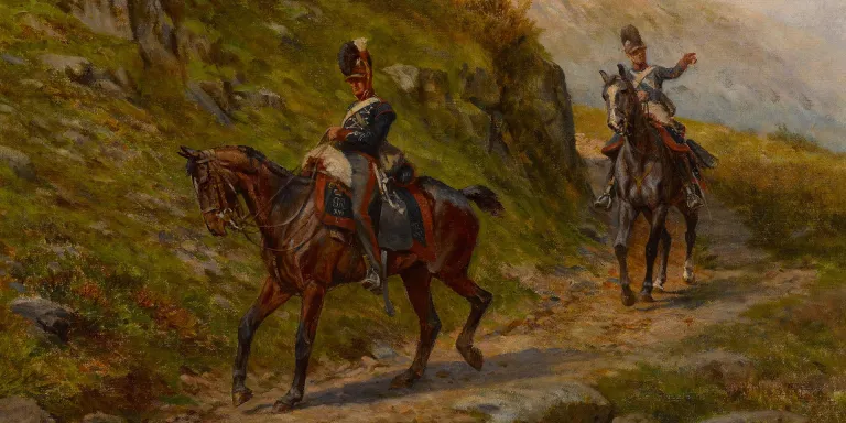 Illustration of the 16th Light Dragoons by William Barnes Wollen, 1910