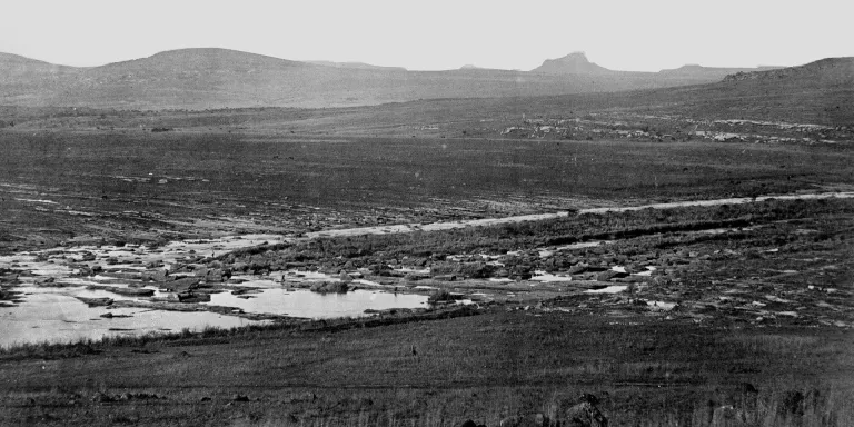 Rorke's Drift with Isandlwana in the distance, 1879
