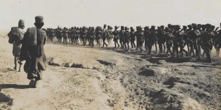 8th Rajputs on the march near Shuster, November 1916