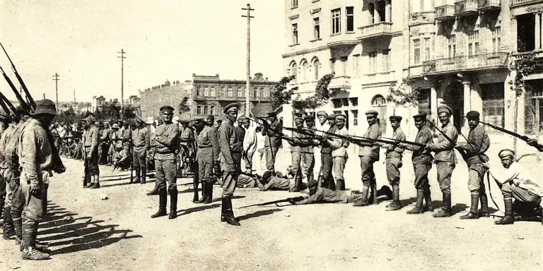 Drilling Armenians at Baku, August 1918