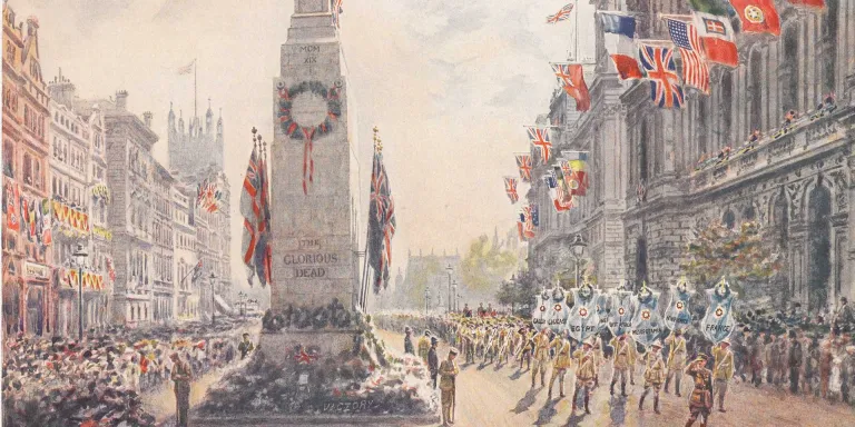 The Cenotaph in Whitehall, 1919 